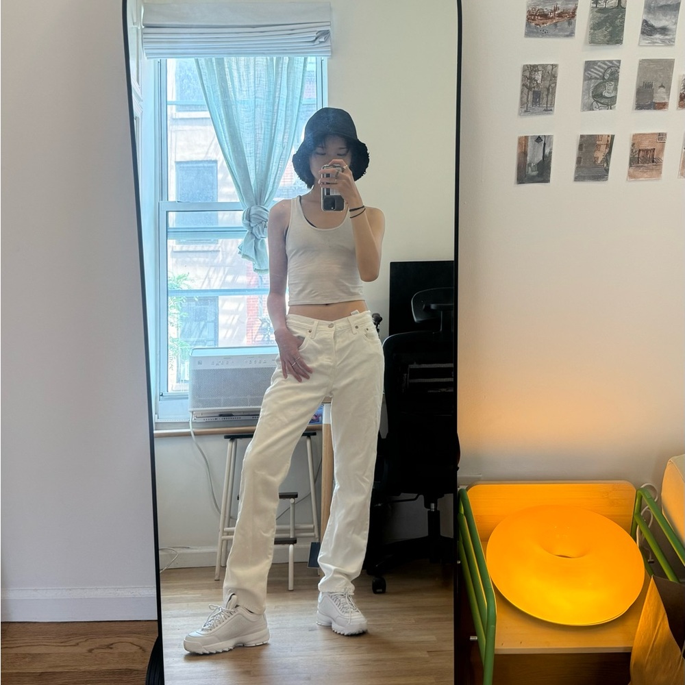 Levi's 501 White Denim Jeans